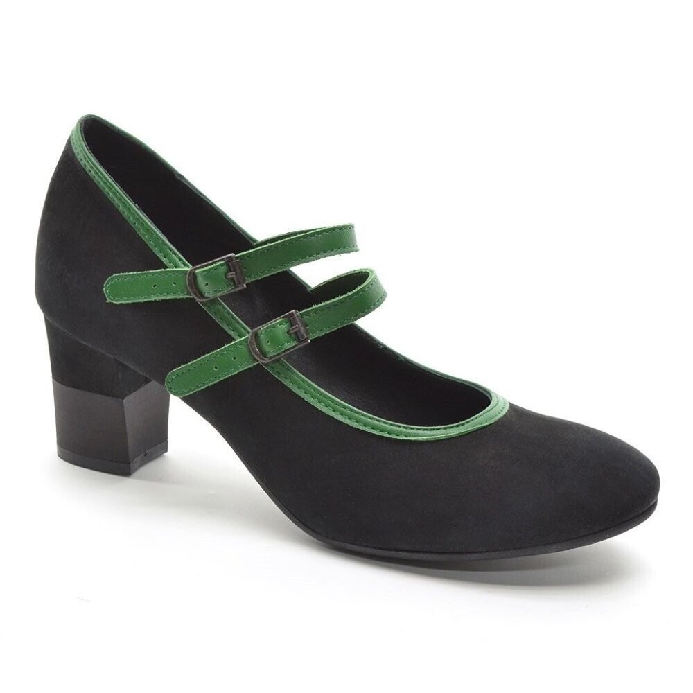 Arche Peraki Black Nubuck Mary Jane Pumps 35 / 4 New
